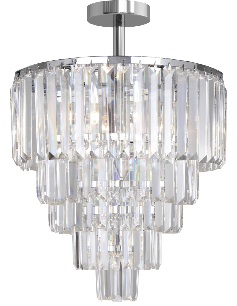 Lampy sufitowe z kryształami - Zuma Line Amedeo Lampa Sufitowa FC17106/6+3+1-CHROME+CL chrom - produkt kolory-swiatla.pl 1