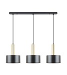 Lampy wiszące na listwie - Zuma Line Leo Lampa Wisząca A8133-3A czarny mat - product 1