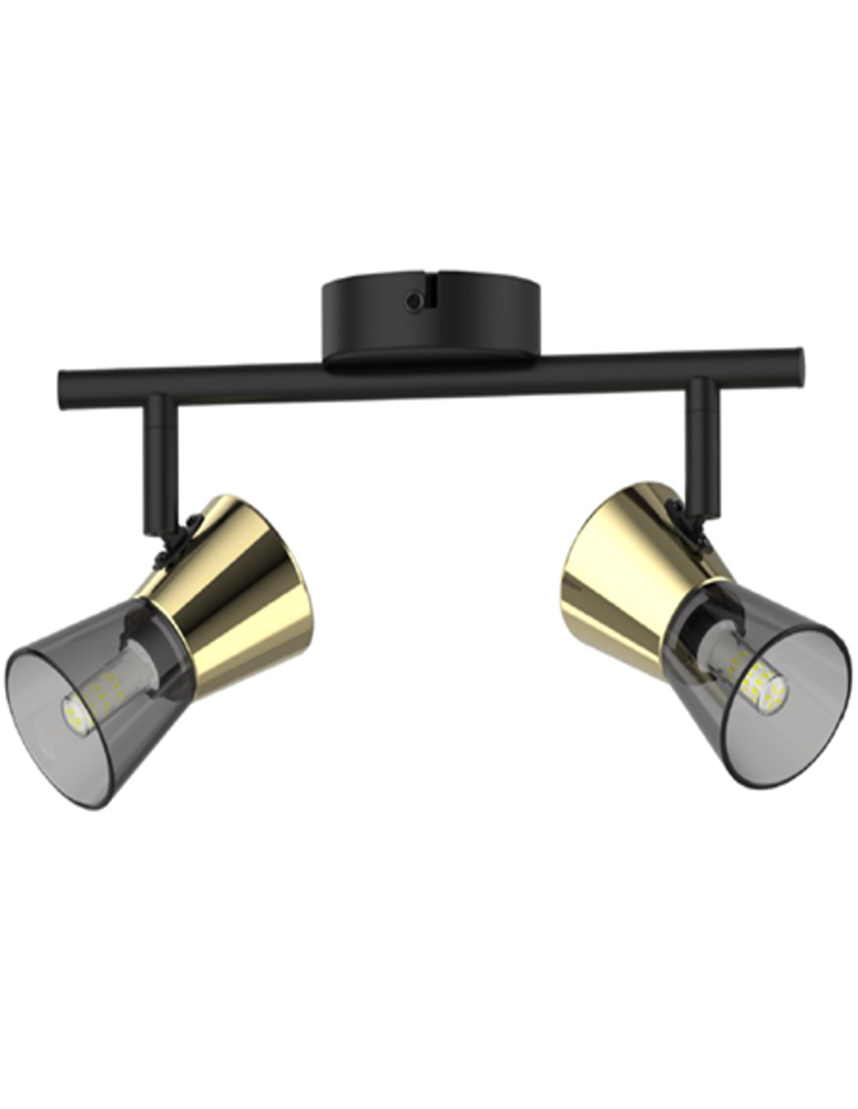 Lampy sufitowe reflektory - Zuma Line Cento Lampa Sufitowa TK220532-2BG czarny mat - produkt kolory-swiatla.pl 1