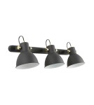 Kinkiety potrójne - Zuma Line Delta Kinkiet A6004S-3A czarny mat - product 1