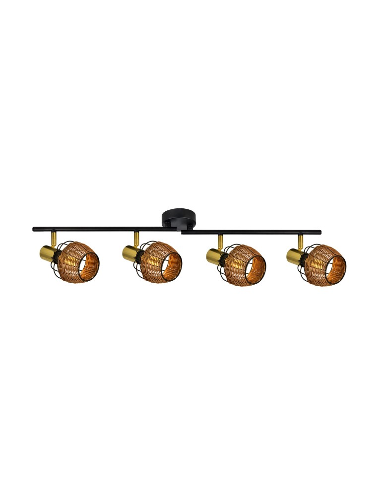 Lampy sufitowe reflektory - Zuma Line Copa Lampa Sufitowa R5022003-4TU2 czarny - produkt kolory-swiatla.pl 1