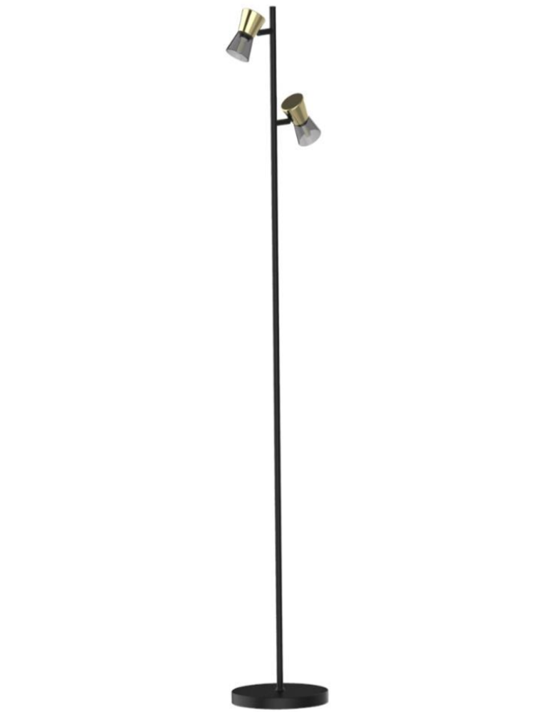 Lampy podłogowe regulowane - Zuma Line Cento Lampa Podłogowa FL220532-2 czarny mat - produkt kolory-swiatla.pl 1