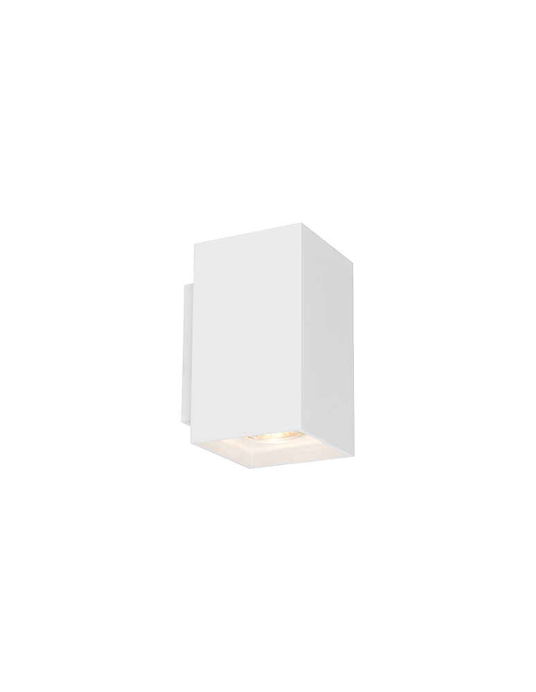 Kinkiety kwadratowe - Zuma Line Sandy WL Square Kinkiet Biały/White 92697-N - produkt kolory-swiatla.pl 1