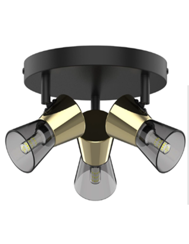Zuma Line Cento Lampa Sufitowa CK220532-3BG czarny mat