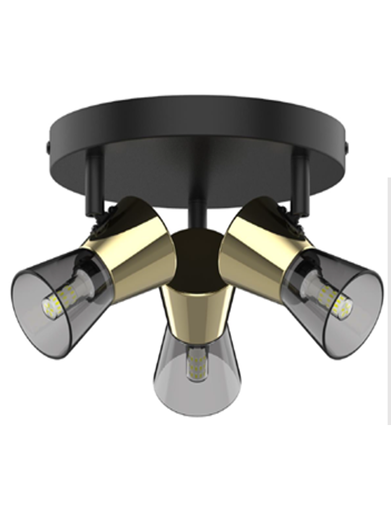 Lampy sufitowe reflektory - Zuma Line Cento Lampa Sufitowa CK220532-3BG czarny mat - produkt kolory-swiatla.pl 1