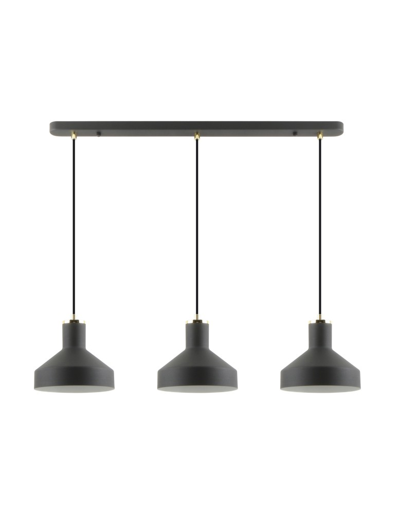 Lampy wiszące na listwie - Zuma Line Sigma Lampa Wisząca A8016S-3A czarny mat - produkt kolory-swiatla.pl 1