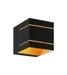 Kinkiety kwadratowe - Zuma Line Transfer WL 2 Kinkiet Czarno-Złoty/Black-Gold 91067-N - product 1