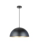 Lampy wiszące okrągłe - Zuma Line Vela Lampa Wisząca A8001XL-BK czarny mat - produkt 1
