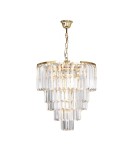 Lampy wiszące glamour - Zuma Line Amedeo Lampa Wisząca Złota 17106/6+3+1-GD+CL - product 1