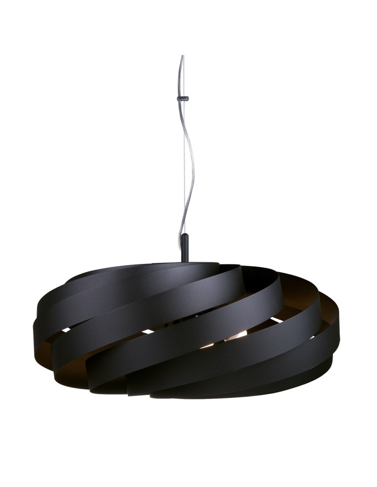 Lampy wiszące nowoczesne - Zuma Line Lampa wisząca VENTO 60 cm czarna/black - produkt kolory-swiatla.pl 1