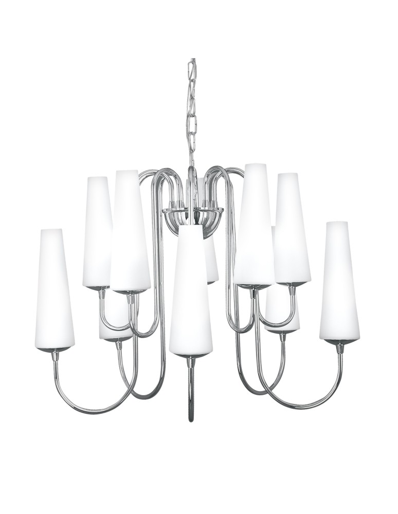 Żyrandole chromowane - Zuma Line Lampa wisząca MAGNUM 10 chrome - produkt kolory-swiatla.pl 1