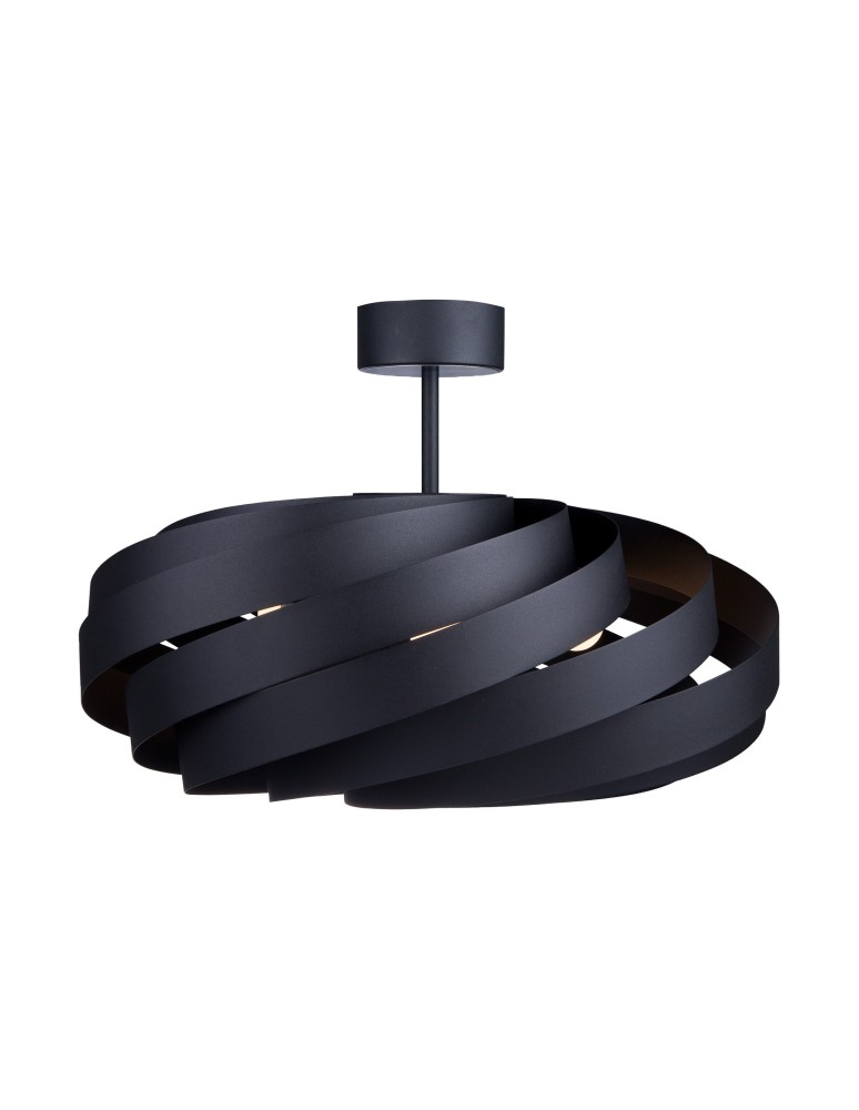 Lampy sufitowe nowoczesne - Zuma Line Lampa sufitowa VENTO 60 cm czarna/black - produkt kolory-swiatla.pl 1