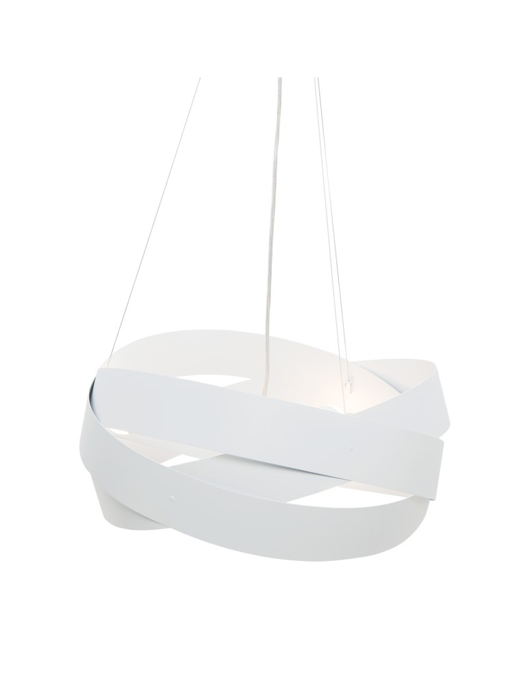 Zuma Line Lampa wisząca TORNADO 50 cm biała/white 1117