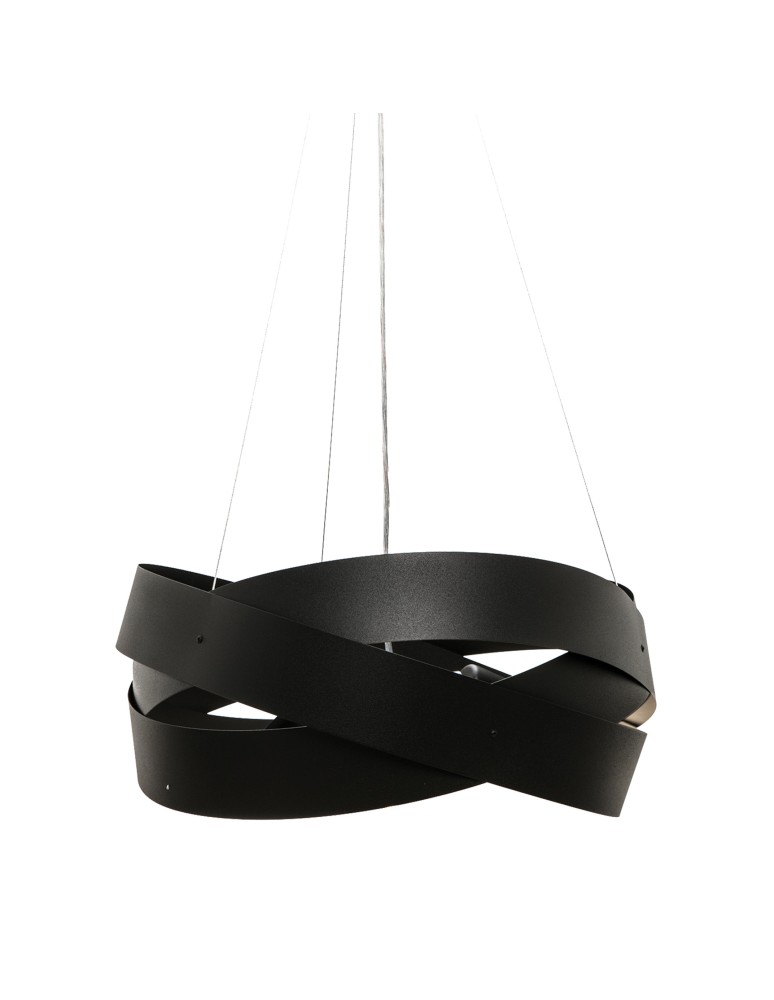 Zuma Line Lampa wisząca TORNADO 50 cm czarna/black 1118