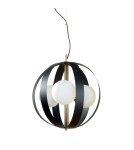 Lampy wiszące kule - Zuma Line Lampa wisząca NELA 40 cm czarno-złota /black-gold - product 1