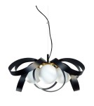 Lampy wiszące kule - Zuma Line Lampa wisząca NELA FLAT 65 cm czarno-złota /black-gold - product 1