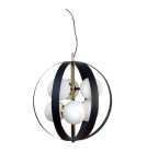 Lampy wiszące kule - Zuma Line Lampa wisząca NELA 50 cm czarno-złota /black-gold - product 1