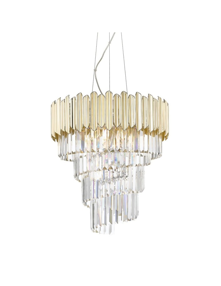 Lampy wiszące glamour - Zuma Line Gladius lampa Wisząca P0535-06C-F4J7 złoty - produkt kolory-swiatla.pl 1