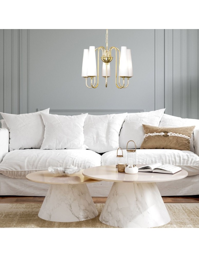 Zuma Line Lampa wisząca MAGNUM 5 złoty/gold