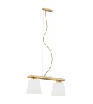 Lampy wiszące podwójne - Argon ARDEN lampa wisząca 2 pł. 2x15W (max) opal mat złoty 7151 - produkt 1