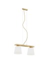 Argon ARDEN lampa wisząca 2 pł. 2x15W (max) opal mat złoty 7151