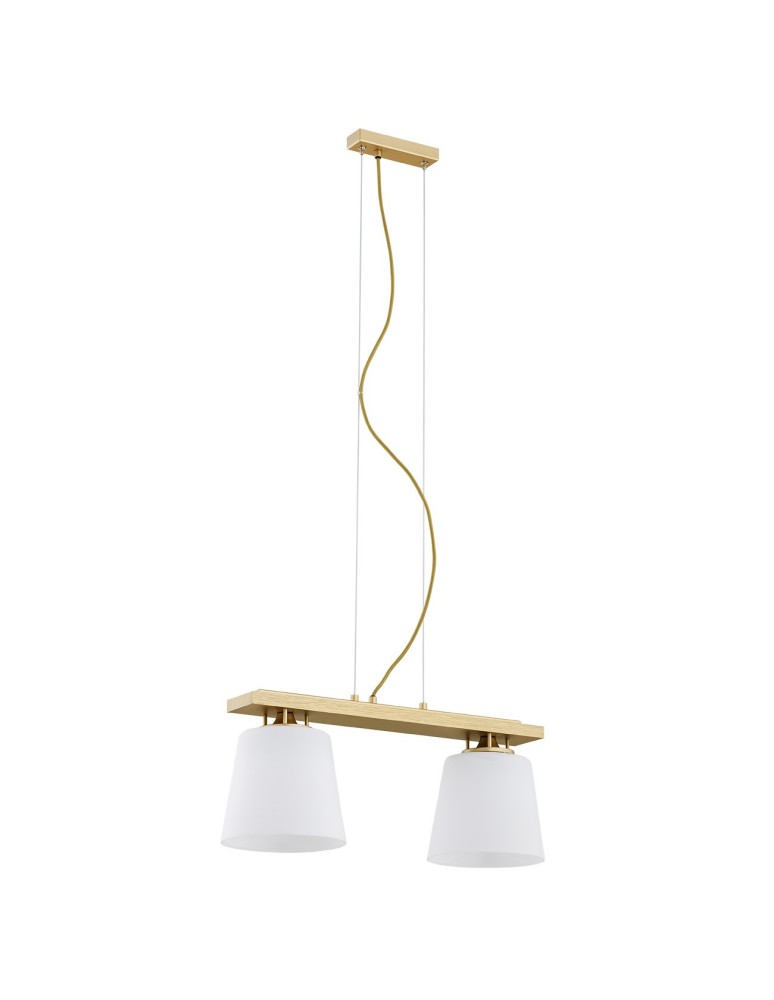 Argon ARDEN lampa wisząca 2 pł. 2x15W (max) opal mat złoty 7151
