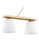 Lampy wiszące podwójne - Argon ARDEN lampa wisząca 2 pł. 2x15W (max) opal mat złoty 7151 - produkt 3