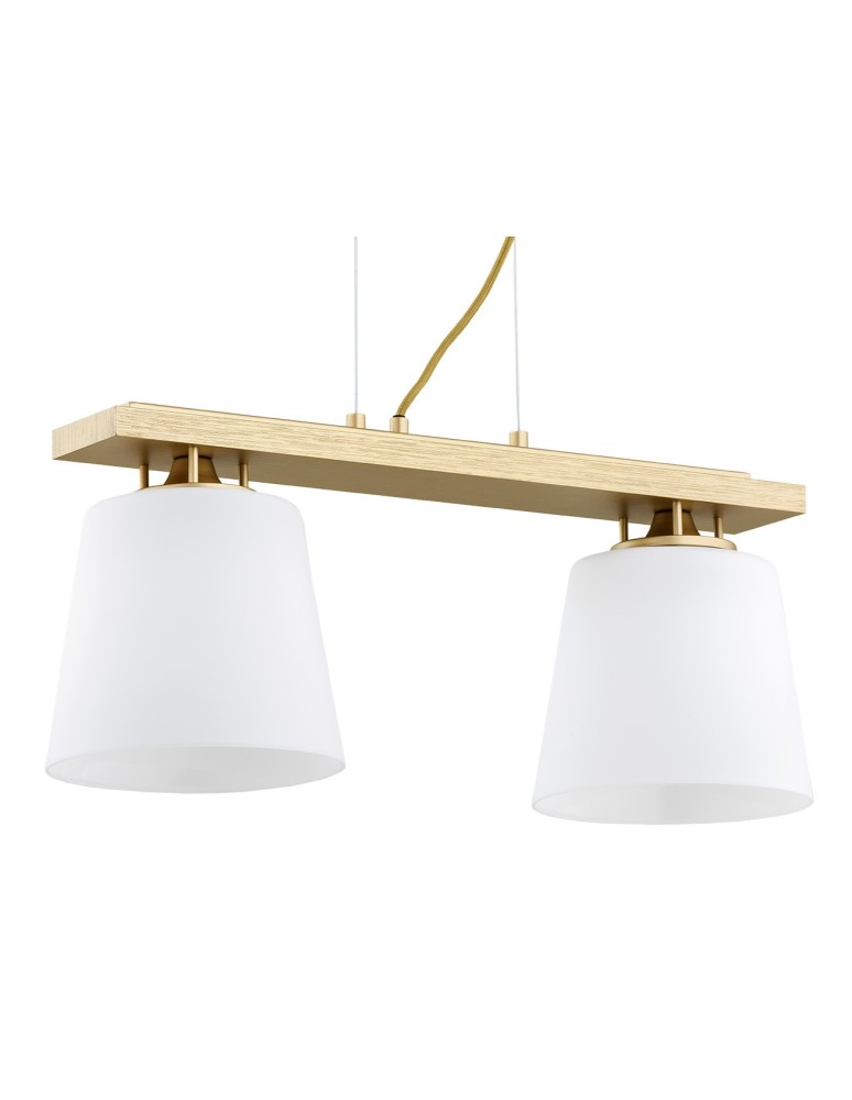 Argon ARDEN lampa wisząca 2 pł. 2x15W (max) opal mat złoty 7151