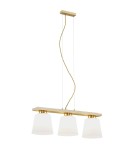 Lampy wiszące potrójne - Argon ARDEN lampa wisząca 3 pł. 3x15W (max) opal mat złoty 6250 - produkt 1