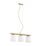 Lampy wiszące potrójne - Argon ARDEN lampa wisząca 3 pł. 3x15W (max) opal mat złoty 6250 - produkt 2