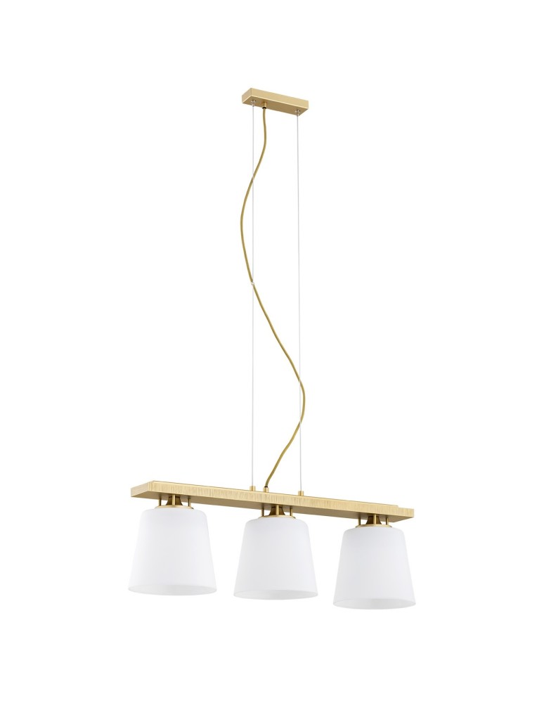 Lampy wiszące potrójne - Argon ARDEN lampa wisząca 3 pł. 3x15W (max) opal mat złoty 6250 - produkt kolory-swiatla.pl 2
