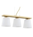 Lampy wiszące potrójne - Argon ARDEN lampa wisząca 3 pł. 3x15W (max) opal mat złoty 6250 - produkt 3