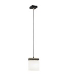 Lampy wiszące pojedyncze - Argon CANOA lampa wisząca 1 pł. 1x15W (max) opal mat czarny 8276 - produkt 1