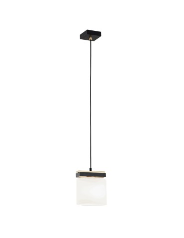 Argon CANOA lampa wisząca 1 pł. 1x15W (max) opal mat czarny 8276