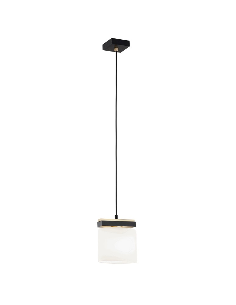 Argon CANOA lampa wisząca 1 pł. 1x15W (max) opal mat czarny 8276