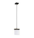 Lampy wiszące pojedyncze - Argon CANOA lampa wisząca 1 pł. 1x15W (max) opal mat czarny 8276 - produkt 2
