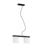 Lampy wiszące podwójne - Argon CANOA lampa wisząca 2 pł. 2x15W (max) opal mat czarny 7164 - product 2