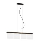 Lampy wiszące 4 punktowe - Argon CANOA lampa wisząca 4 pł. 4x15W (max) opal mat czarny 1814 - product 1