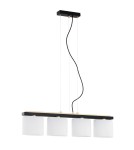 Lampy wiszące 4 punktowe - Argon CANOA lampa wisząca 4 pł. 4x15W (max) opal mat czarny 1814 - product 2