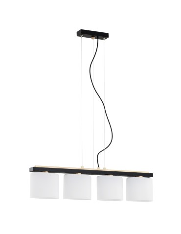 Argon CANOA lampa wisząca 4 pł. 4x15W (max) opal mat czarny 1814 - produkt 2