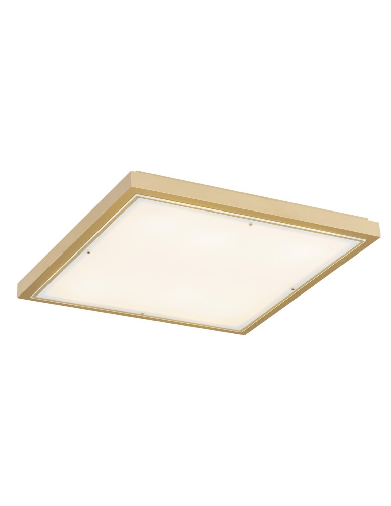 Plafony kwadratowe - Argon CARLSON plafon 2 pł. 2x15W (max) opal mat złoty 7167 - produkt kolory-swiatla.pl 1