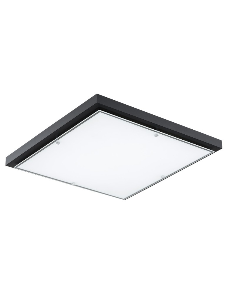 Plafony kwadratowe - Argon CARLSON plafon 2 pł. 2x15W (max) opal mat czarny 7180 - product kolory-swiatla.pl 2