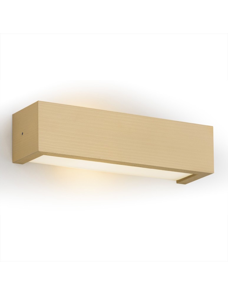 Kinkiety złote - Argon CASERTA kinkiet 1 pł., prążek poziomy 1x15W (max) opal mat złoty 8250 - produkt kolory-swiatla.pl 1