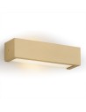 Argon CASERTA kinkiet 1 pł., prążek poziomy 1x15W (max) opal mat złoty 8250
