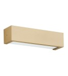 Kinkiety złote - Argon CASERTA kinkiet 2 pł., prążek poziomy 2x15W (max) opal mat złoty 7168 - produkt 2