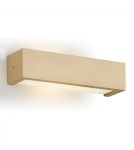 Kinkiety złote - Argon CASERTA kinkiet 2 pł., prążek pionowy 2x15W (max) opal mat złoty 7169 - product 1