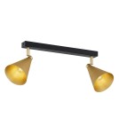 Lampy sufitowe reflektory - Argon LUCINDA plafon 2 pł. 2x7W (max) złoty czarny 7149 - product 1