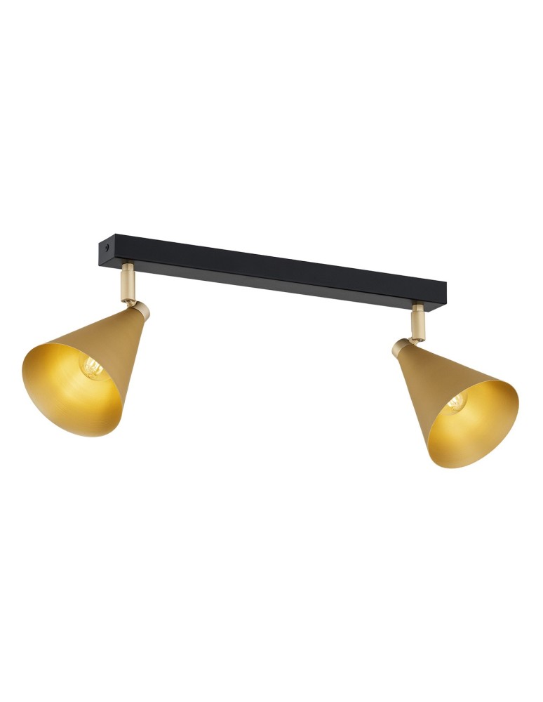 Lampy sufitowe reflektory - Argon LUCINDA plafon 2 pł. 2x7W (max) złoty czarny 7149 - produkt kolory-swiatla.pl 1