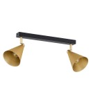 Lampy sufitowe reflektory - Argon LUCINDA plafon 2 pł. 2x7W (max) złoty czarny 7149 - product 2