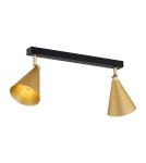 Lampy sufitowe reflektory - Argon LUCINDA plafon 2 pł. 2x7W (max) złoty czarny 7149 - product 3